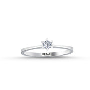 0.09 Karat EF SI Solitaire Diamond Ring