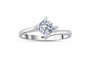 0.50 Karat EF SI Solitaire Diamond Ring