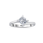 0.50 Karat EF SI Solitaire Diamond Ring