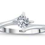 Load image into Gallery viewer, 0.40 Karat EF SI Solitaire Diamond Ring