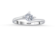0.40 Karat EF SI Solitaire Diamond Ring