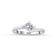 0.40 Karat EF SI Solitaire Diamond Ring