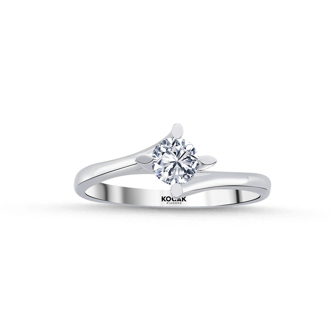 0.39 Karat EF SI Solitaire Diamond Ring