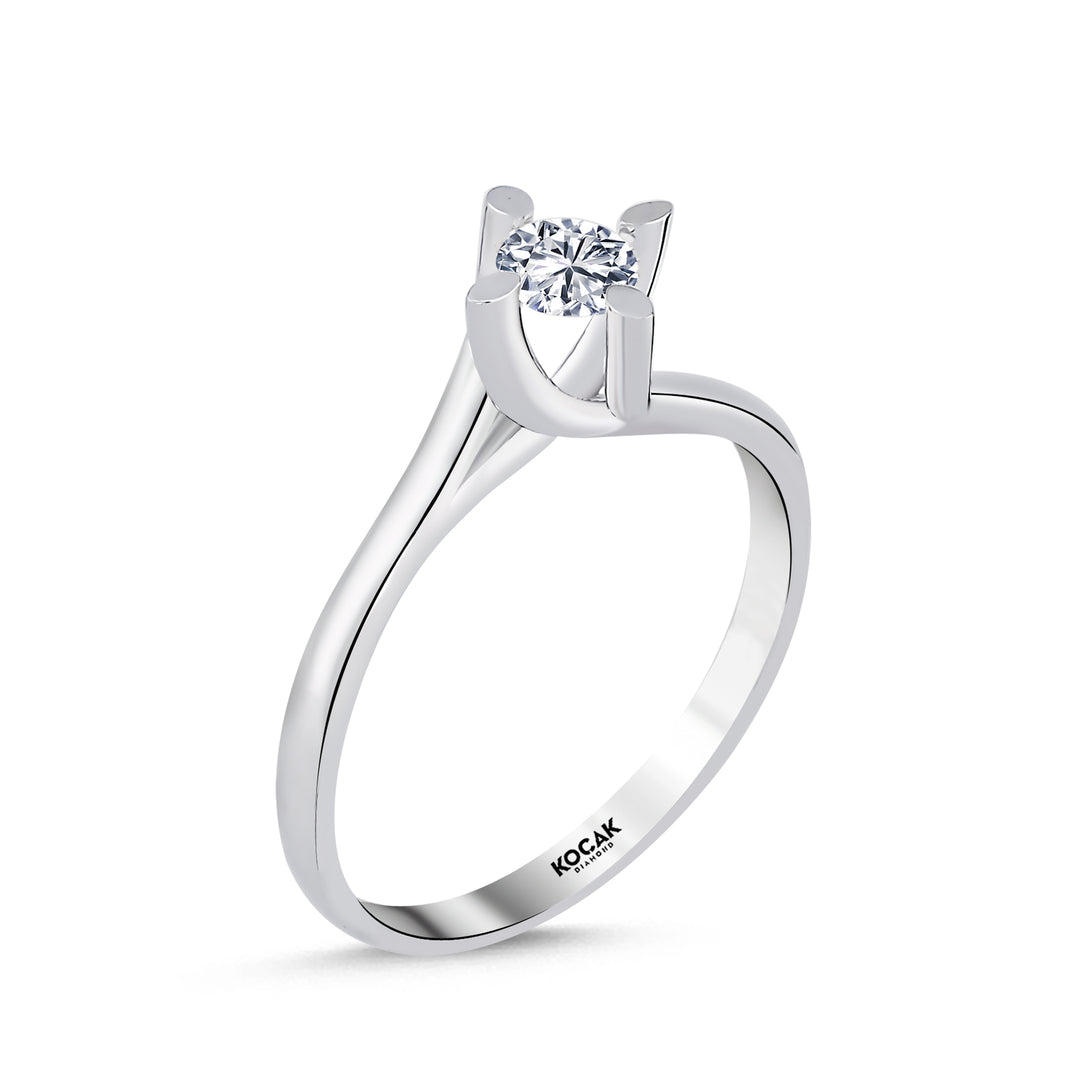 0.30 Karat EF SI Solitaire Diamond Ring