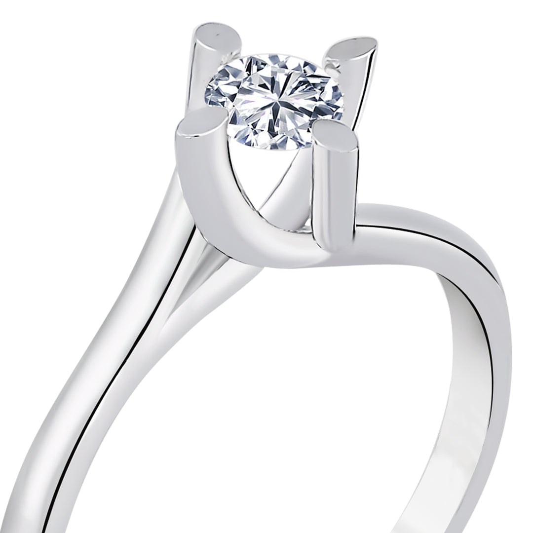 0.30 Karat EF SI Solitaire Diamond Ring