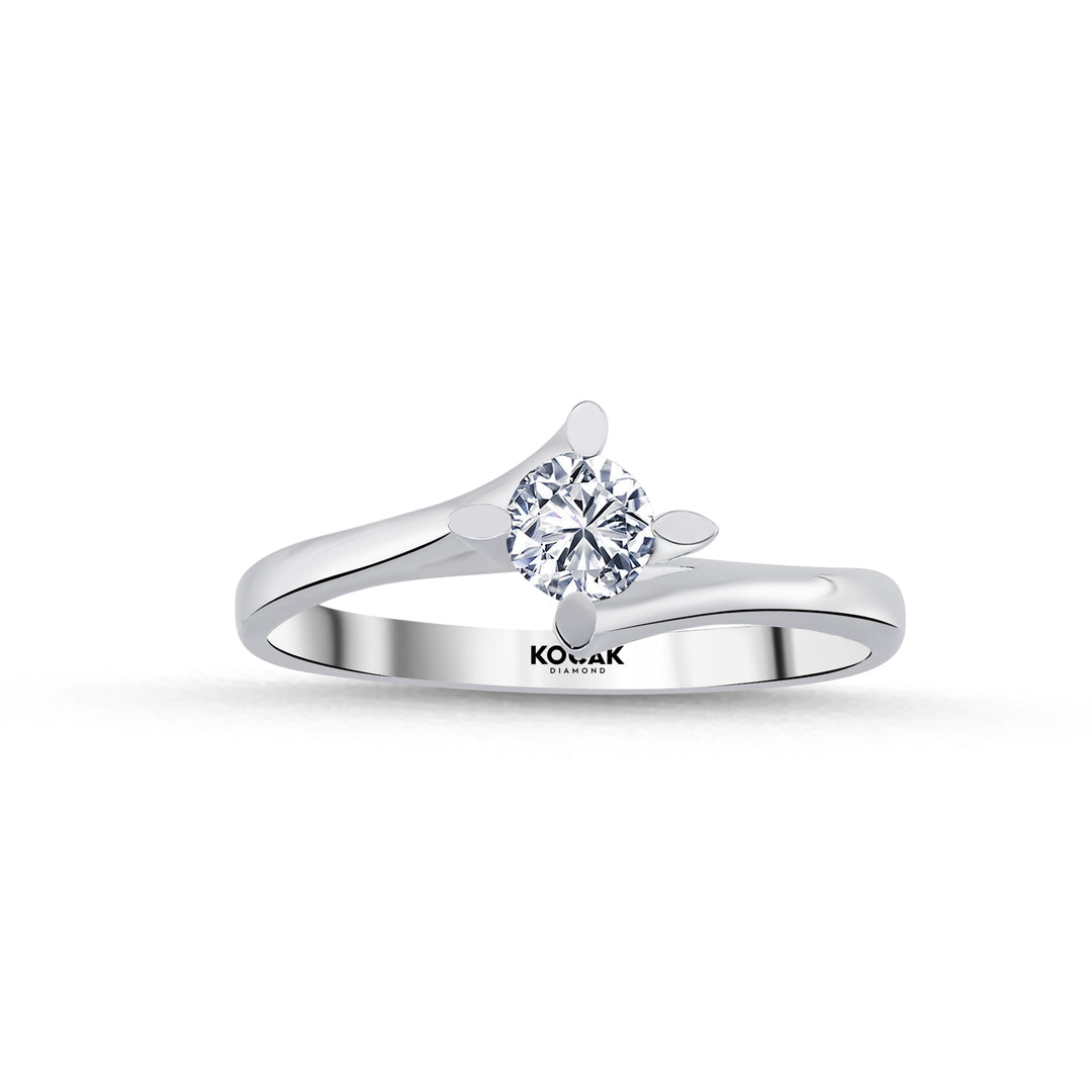 0.30 Karat EF SI Solitaire Diamond Ring