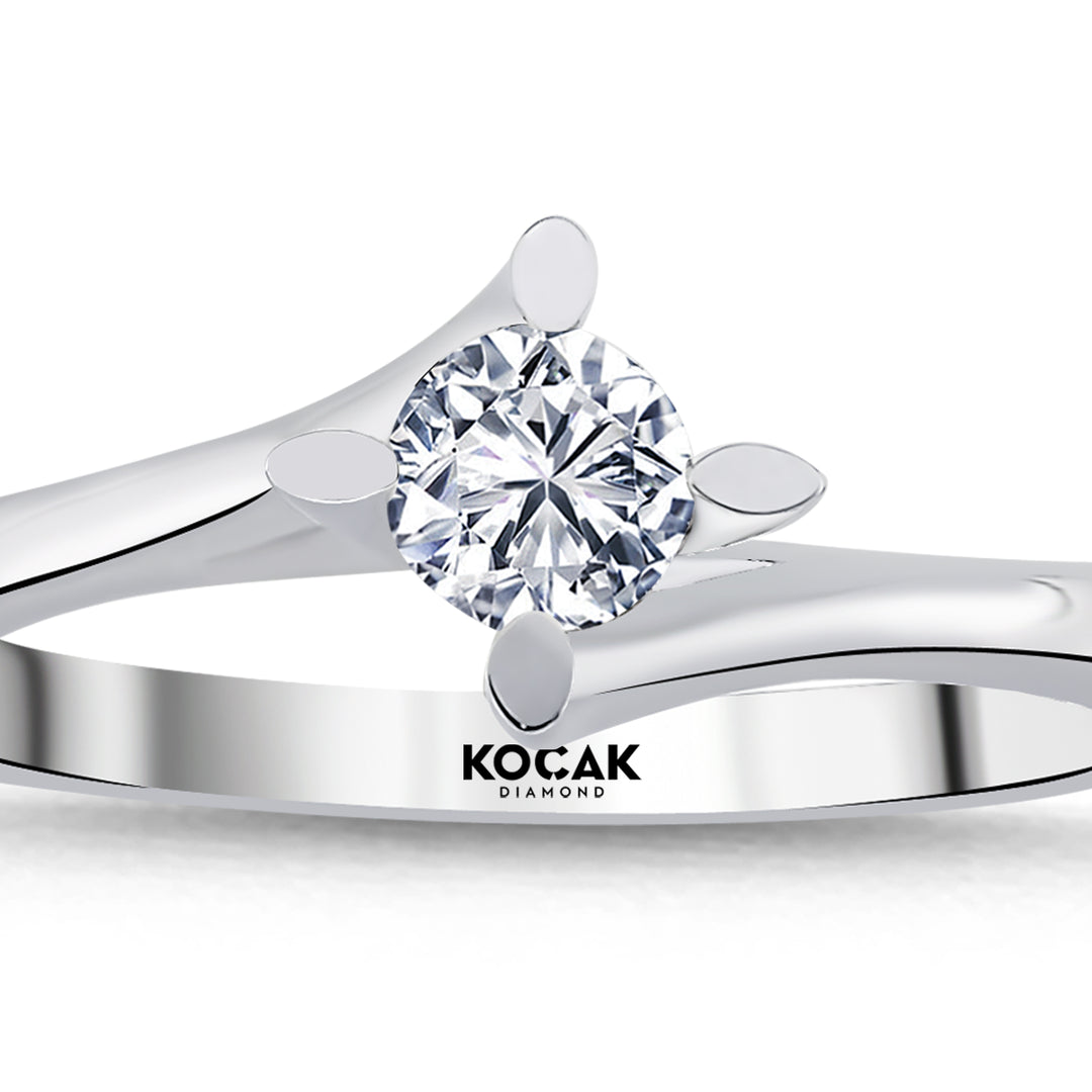 0.30 Karat EF SI Solitaire Diamond Ring