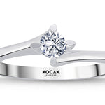 Load image into Gallery viewer, 0.20 Karat EF SI Solitaire Diamond Ring