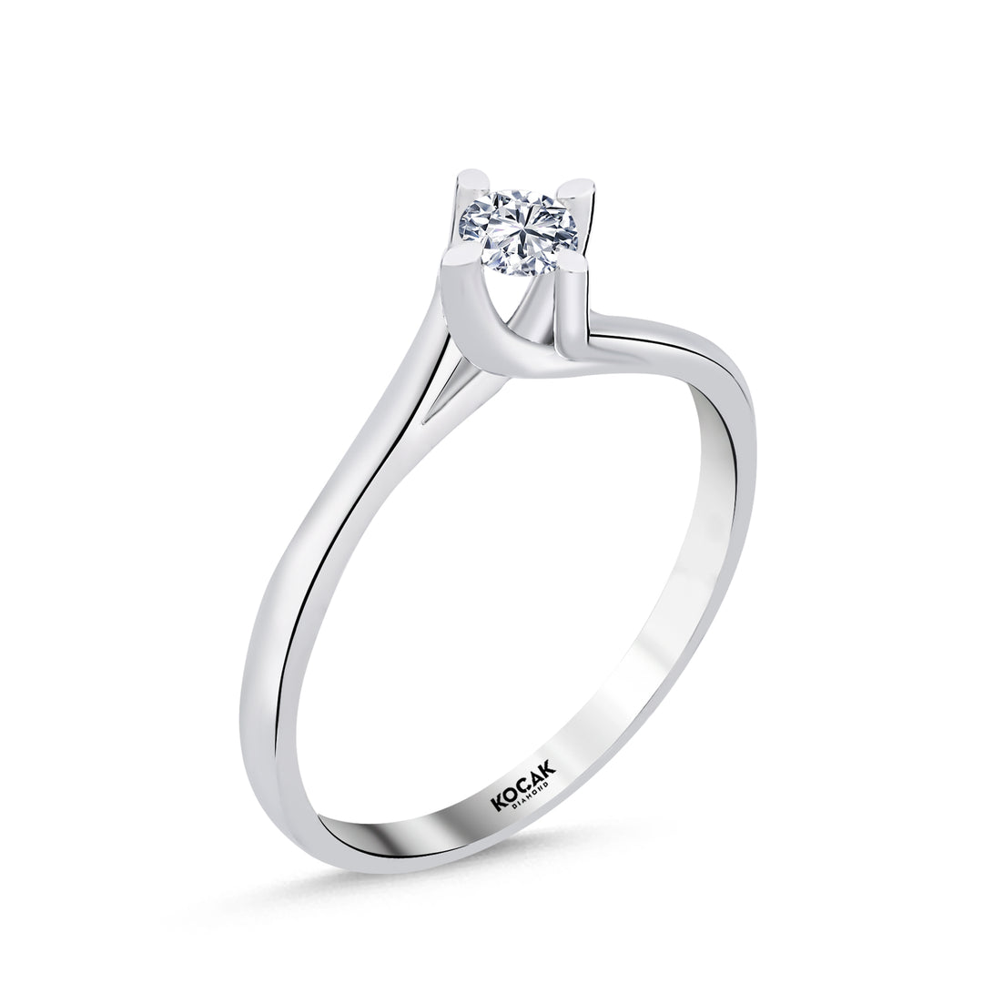 0.19 Karat EF SI Solitaire Diamond Ring