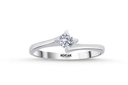 0.19 Karat EF SI Solitaire Diamond Ring