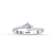 0.19 Karat EF SI Solitaire Diamond Ring