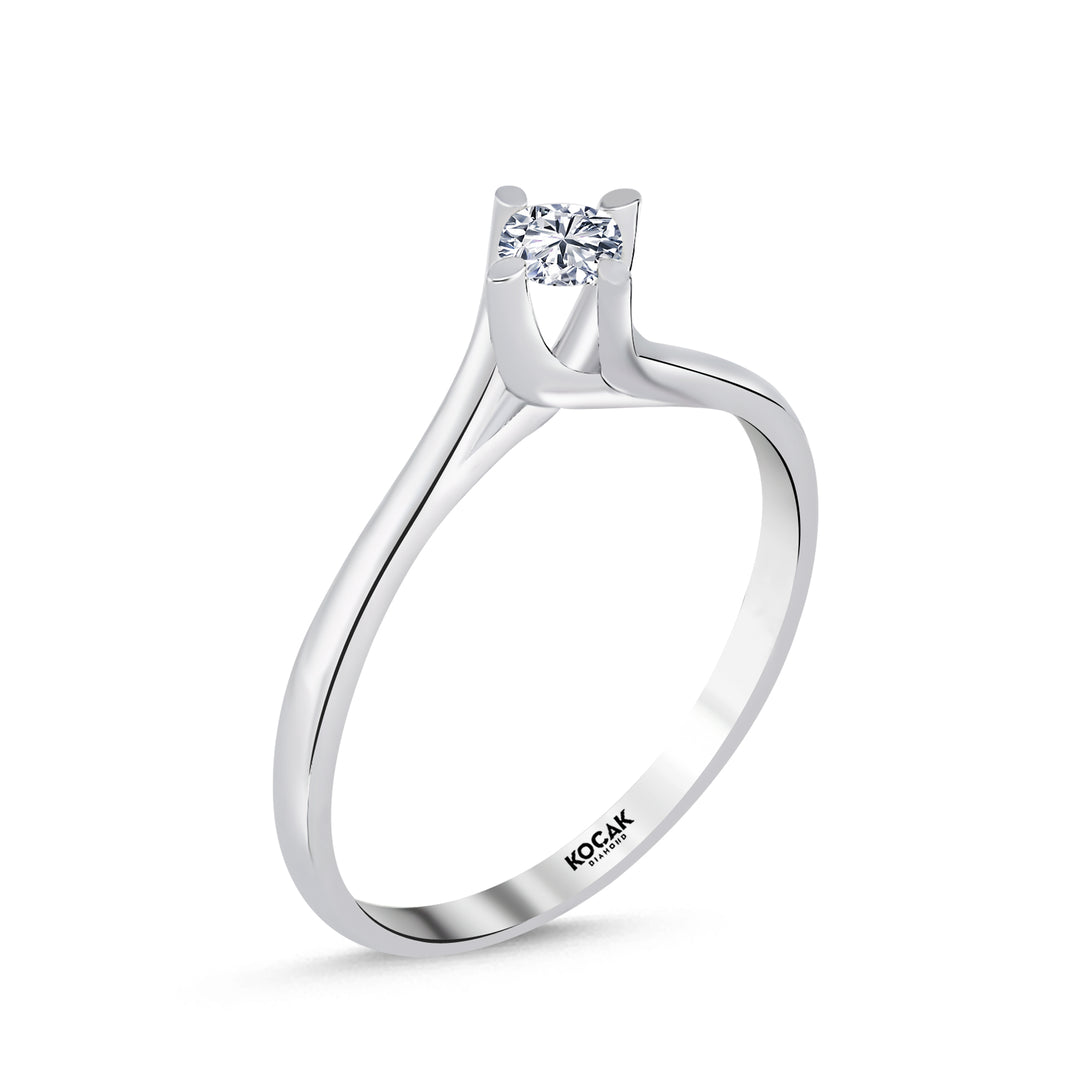 0.15 Karat EF SI Solitaire Diamond Ring