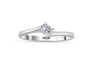 0.15 Karat EF SI Solitaire Diamond Ring