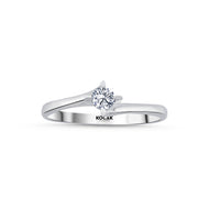0.15 Karat EF SI Solitaire Diamond Ring