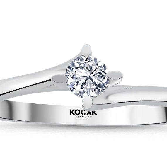 0.09 Karat EF SI Solitaire Diamond Ring