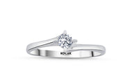 0.09 Karat EF SI Solitaire Diamond Ring