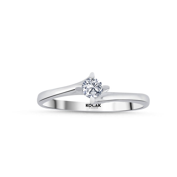 0.09 Karat EF SI Solitaire Diamond Ring