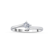 0.09 Karat EF SI Solitaire Diamond Ring