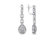 1.70 Karat Diamond Baguette Earrings