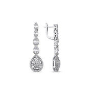 1.70 Karat Diamond Baguette Earrings