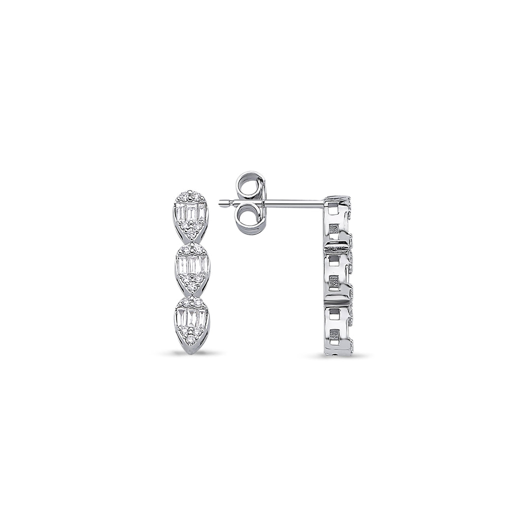 0.41 Karat Diamond Baguette Earrings