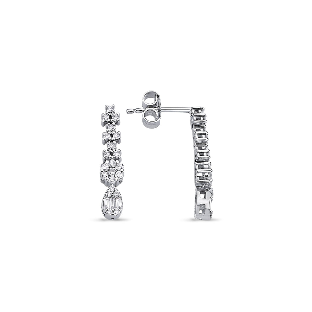 0.40 Karat Diamond Baguette Earrings