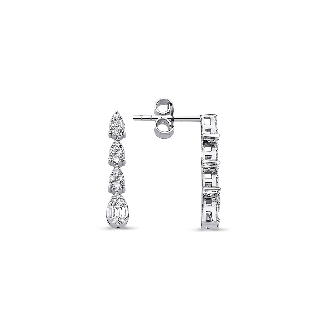0.36 Karat Diamond Baguette Earrings