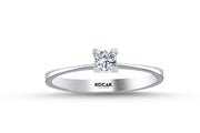 0.09 Karat EF SI Diamond Solitaire Ring