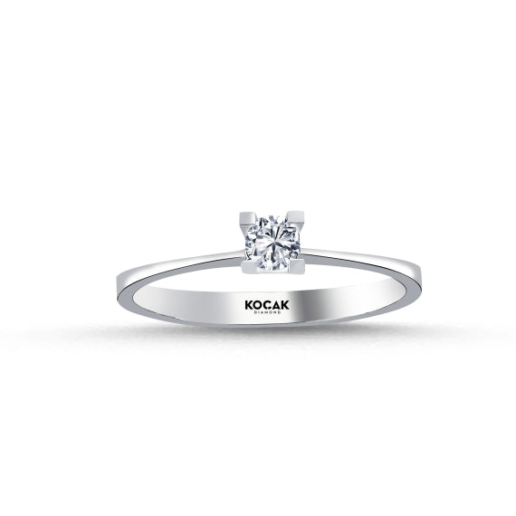 0.10 Karat EF SI Solitaire Diamond Ring