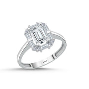 14ct Baguette Stone Set Gold Ring