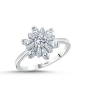 14ct Baguette Stone Set Gold Ring