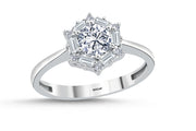 14ct Baguette Stone Set Gold Ring