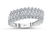 14ct Baguette Stone Set Gold Ring