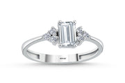 14ct Baguette Stone Set Gold Ring