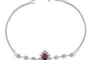 0.61 Karat Ruby Diamond Bracelet