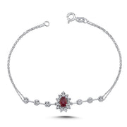0.61 Karat Ruby Diamond Bracelet
