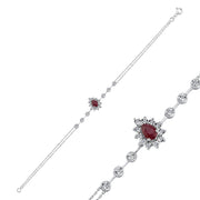 0.61 Karat Ruby Diamond Bracelet