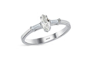 0.34 Karat Baguette Diamond Ring