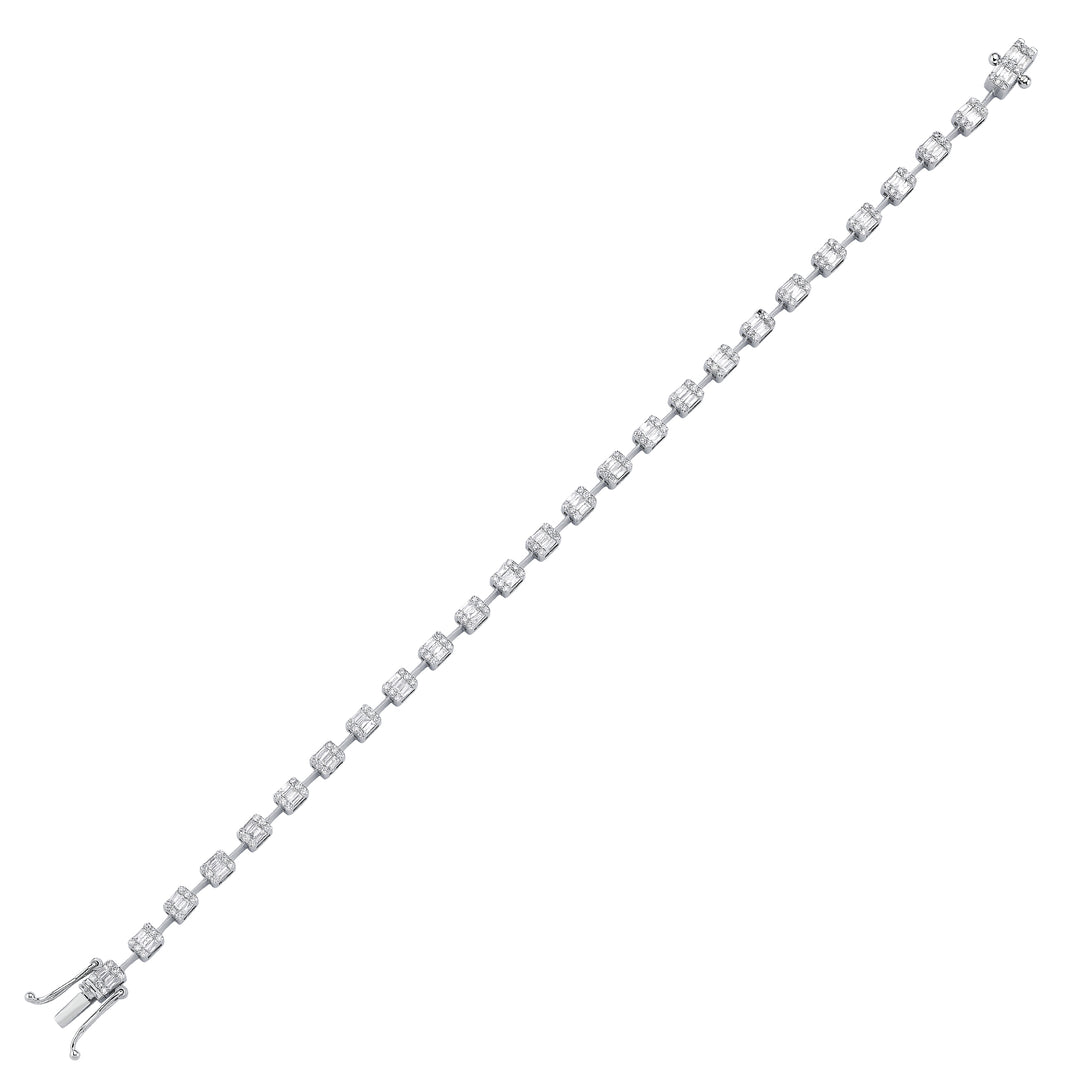 1.60 Karat Square Diamond Bracelet