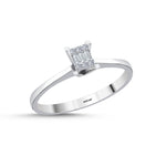 Load image into Gallery viewer, 0.06 Karat EF SI Kare Diamond Ring