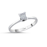 0.06 Karat EF SI Kare Diamond Ring