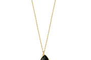 14ct Black Stone Set Gold Necklace