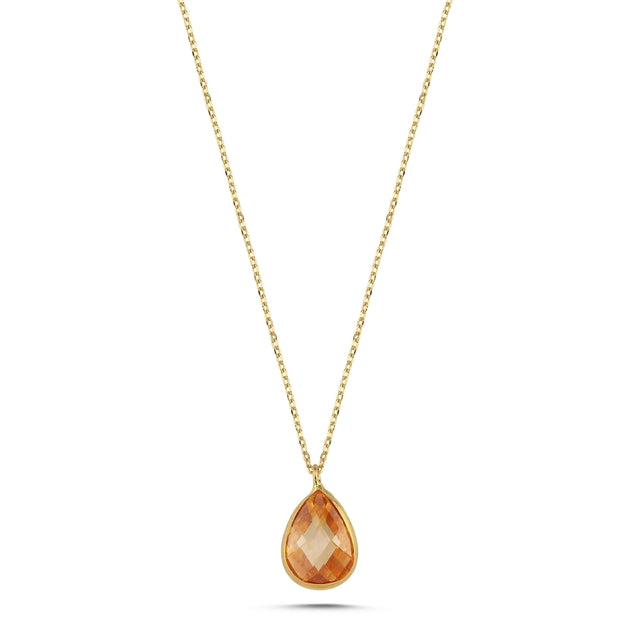 14ct Multicolour Stone Set Gold Necklace