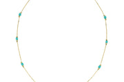14ct Multicolour Stone Set Gold Necklace