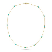 14ct Multicolour Stone Set Gold Necklace