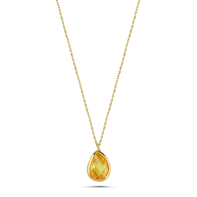 14ct Multicolour Stone Set Gold Necklace