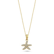 14ct Star Motif Gold Necklace