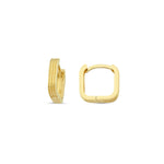 Load image into Gallery viewer, 14ct Kare Hoop Gold Earrings