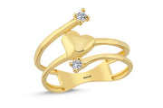 14ct Heart Motif Gold Ring