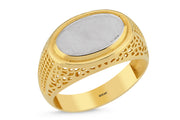 14ct Gri Stone Set Gold Men's Ring